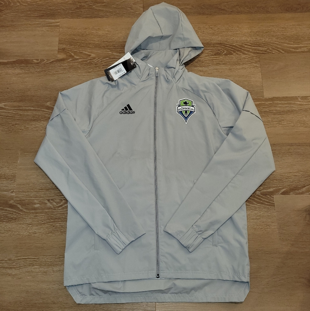 MLS Adidas Seattle Sounders AeroReady Hoodie Jacket Mens Size Medium New